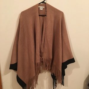 Brown and black shawl